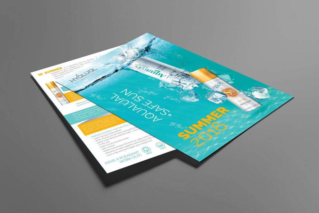 Дизайн рекламної листівки Aqualual+SS