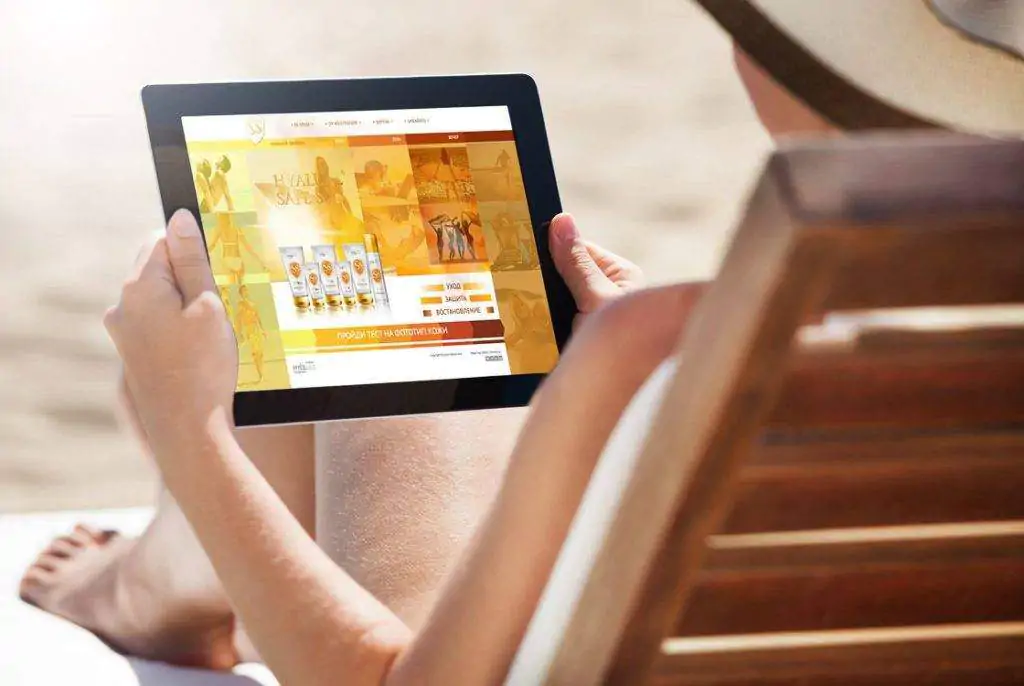 Product website development for sun protection creams
