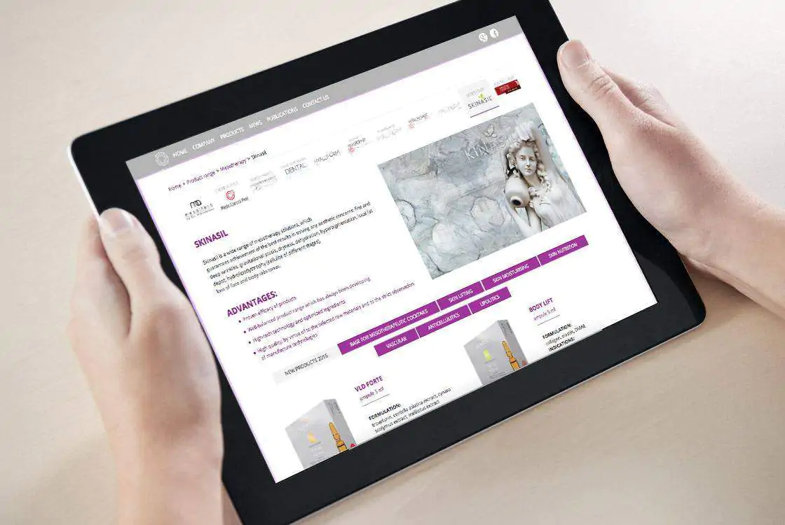 Corporate website for Gloreca company portfolio