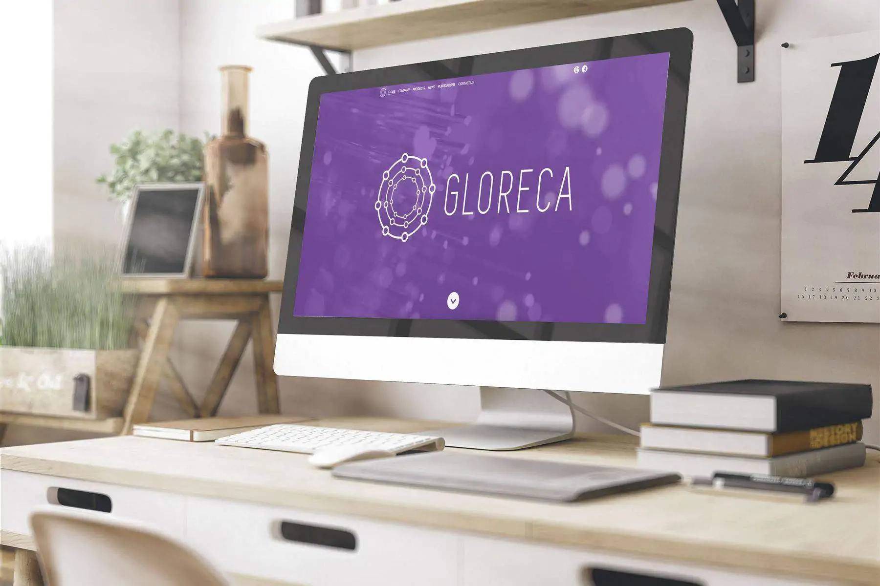 Corporate website for Gloreca company portfolio