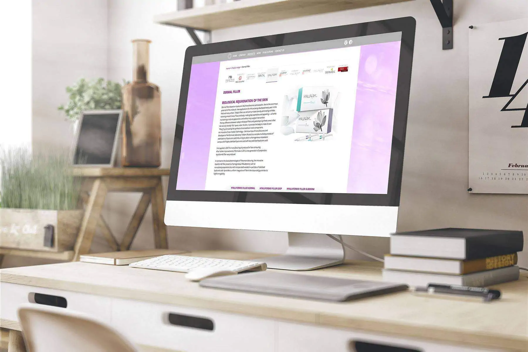 Corporate website for Gloreca company portfolio