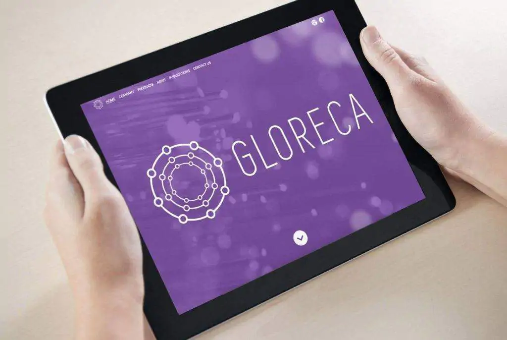 Corporate website for Gloreca company