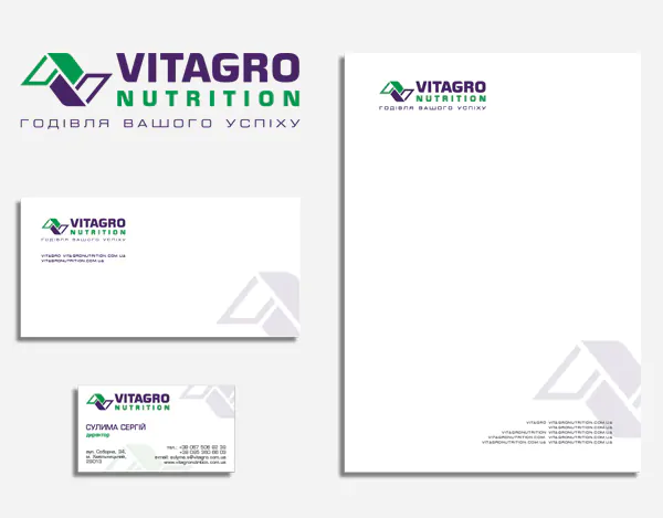 Розробка логотипу та фірмового стилю Vitagro Nutrition