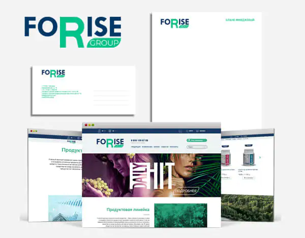 Розробка логотипу та фірмового стилю FoRise